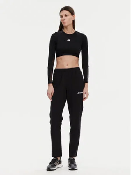 ADIDAS TERREX Outdoorové kalhoty Essentials černá bílá