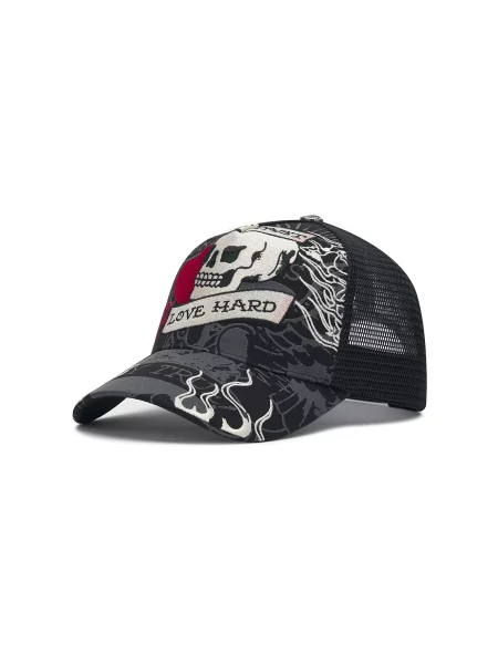 Ed Hardy Șapcă roșu / negru alb
