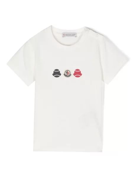 Koszulka dziecięca Moncler Enfant biała