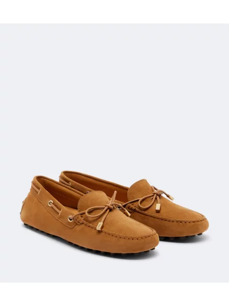 Pantofi loafer Tod's din piele de căprioară maro