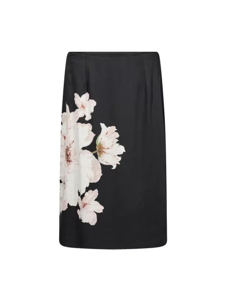 Wielobarwność spódnica Cream w kwiatki czarna