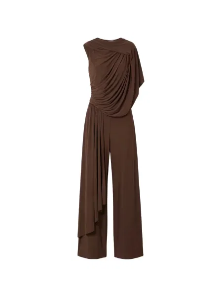 Salopetă Lanvin asimetrică drapată maro