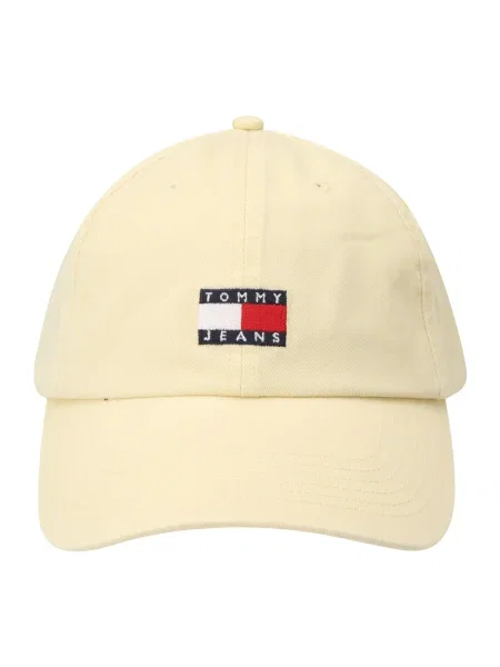 Шапка с козирка Tommy Jeans с апликация синьо