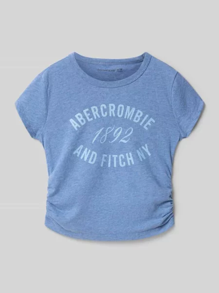 Damski t-shirt o kroju regular fit z marszczeniami Abercrombie&fitch