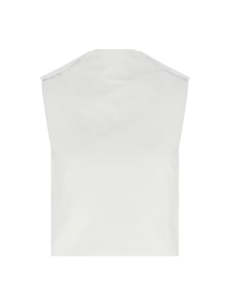 Lniany top Armarium w kolorze melanż biały