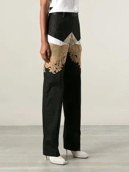 Pantaloni Givenchy din dantelă negru