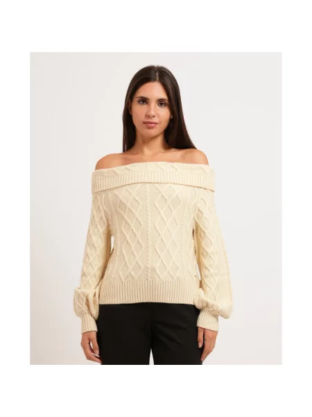 Sweter Armani Exchange wełniany beżowy