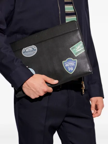 Geantă Paul Smith din piele negru