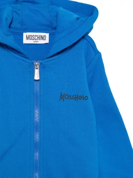 Bluza z kapturem dziecięca Moschino niebieska