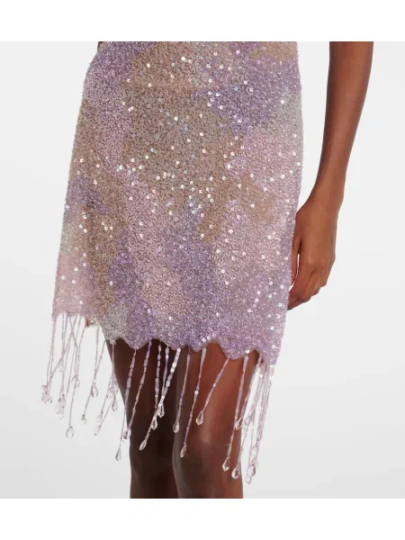 Rochie Clio Peppiatt cu franjuri roz