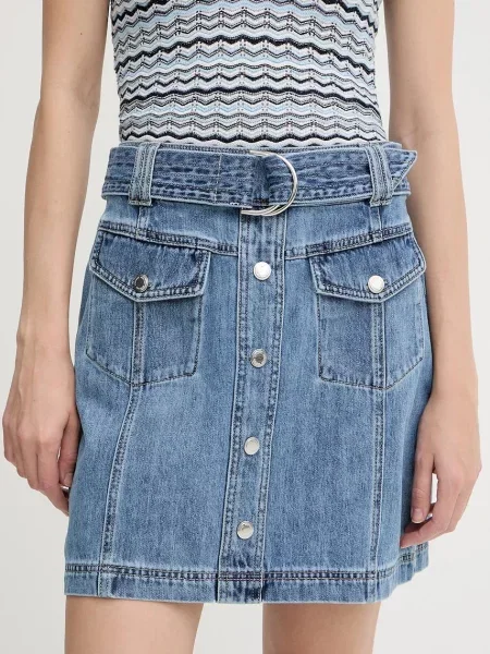 Morgan farmer szoknya mini ceruza fazonú JOLAM kék