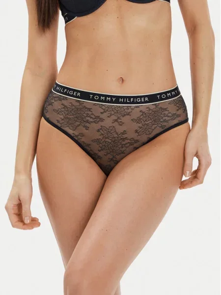 Tommy Hilfiger Класически бикини с висока талия Тъмносин