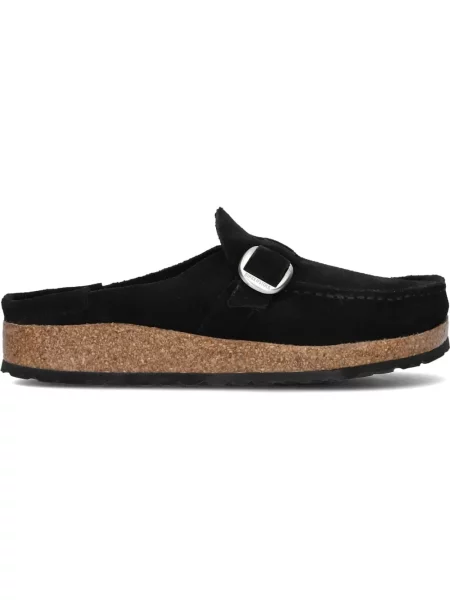 Klapki Birkenstock zamszowe czarne