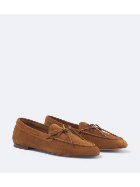 Pantofi loafer Ralph Lauren Purple Label din piele de căprioară violet