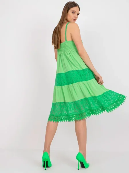 Rochie Fashionhunters de costum verde