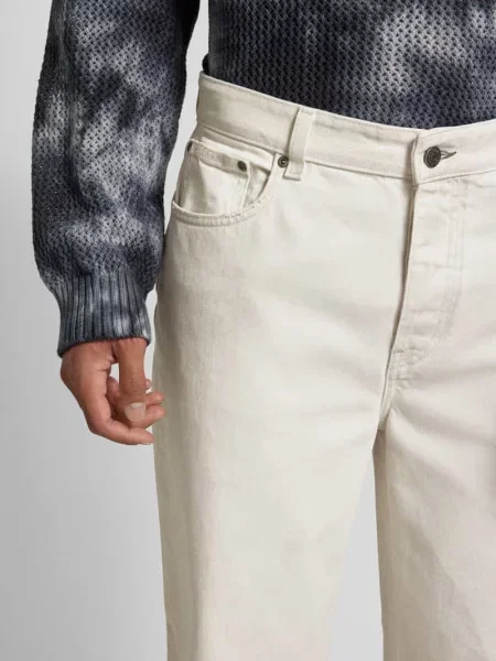 Jeansy o kroju relaxed fit z czystej Won Hundred białe