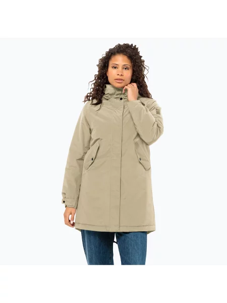 Zimní bunda Jack Wolfskin Talforst Parka anis hnědá
