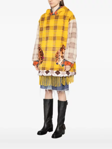 Geacă Penultimate în carouri galben