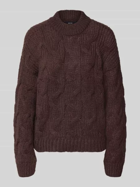 Sweter o kroju regular fit z okrągłym dekoltem model MAYBE' Vero Moda