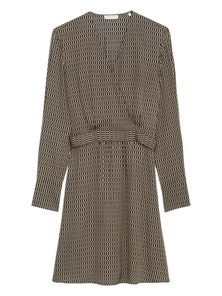 Rochie Marc O'polo cu imprimeu geometric de costum maro