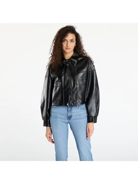 Яке GUESS Flaminia Crop Pu Jacket Black L черно