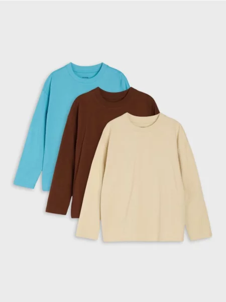 Sinsay trička loose fit s dlouhým rukávem 3 pack Jiné