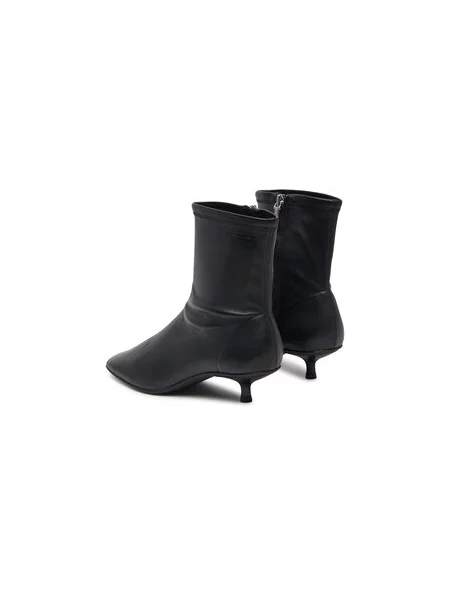 Členková obuv Calvin Klein Round Kitt Heel Ankle Boot Nappa čierna