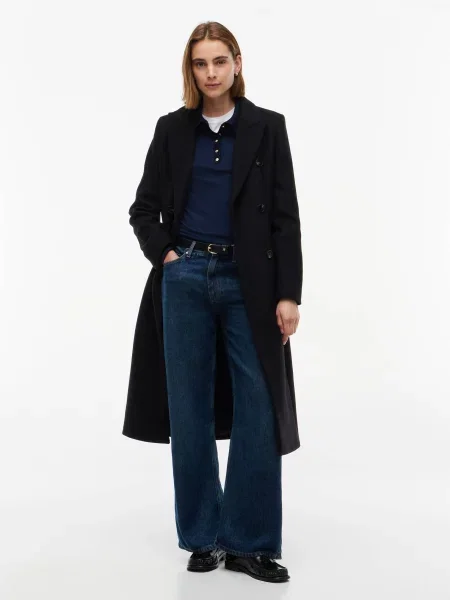 Tommy Hilfiger De lână palton negru
