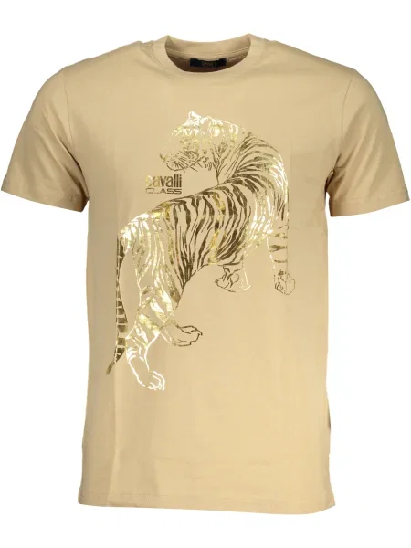 Tricou Cavalli Class scurt bej