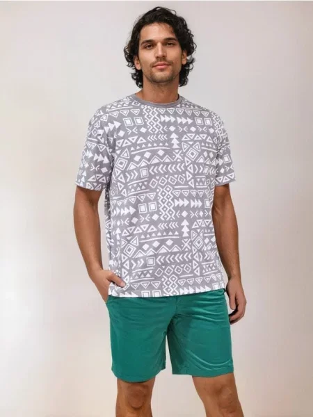 Sinsay Tričko s krátkým rukávem šedá