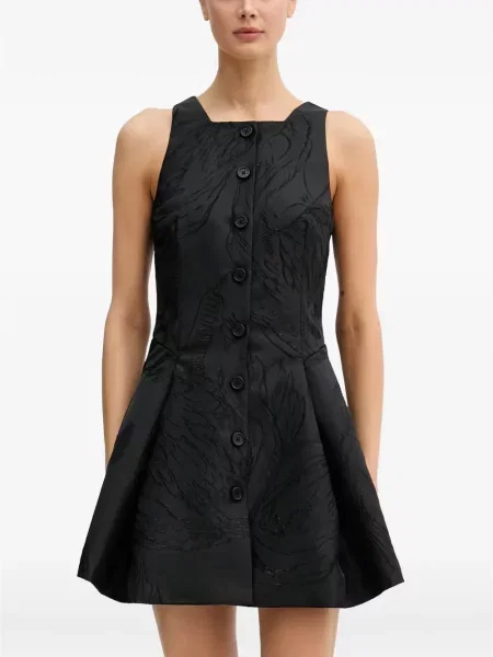 Rochie mini Stine Goya din jacard negru