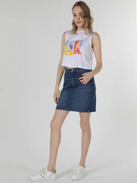 Спідниці Colin’s комбінований верх блакитний