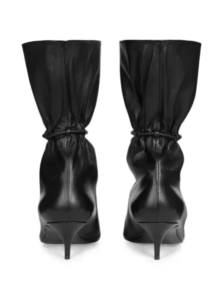 Cizme scurte Balmain din piele negru