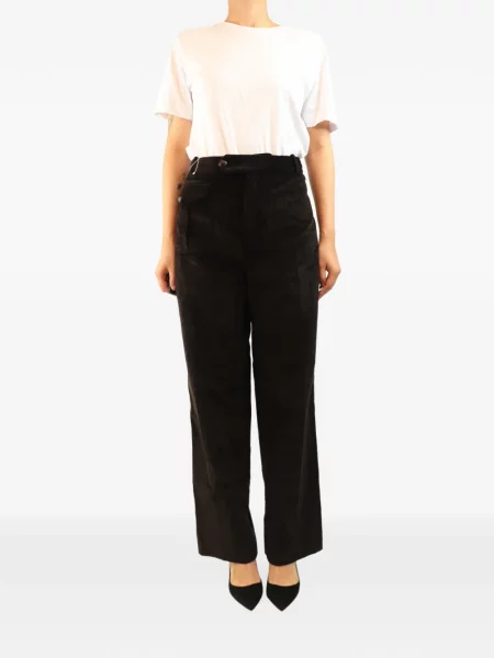 Pantaloni Dôen de catifea cord maro