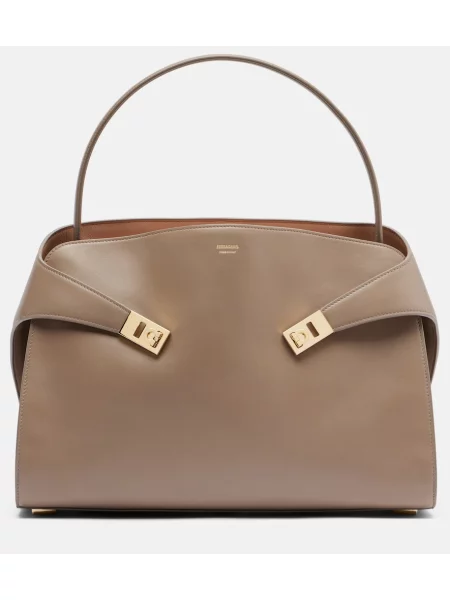 Geantă Ferragamo din piele bej