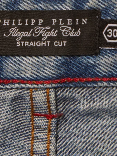 Blugi drepți Philipp Plein albastru