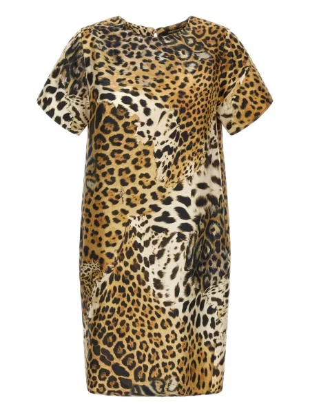 Rochie mini Roberto Cavalli cu imagine cu model leopard de costum