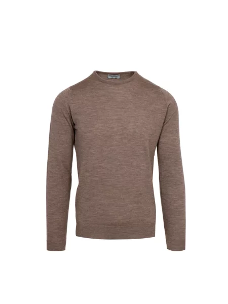 Sweter John Smedley wełniany brązowy