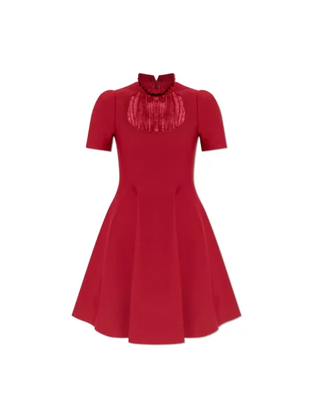 Sukienka Alexander Mcqueen ze stójką czerwona