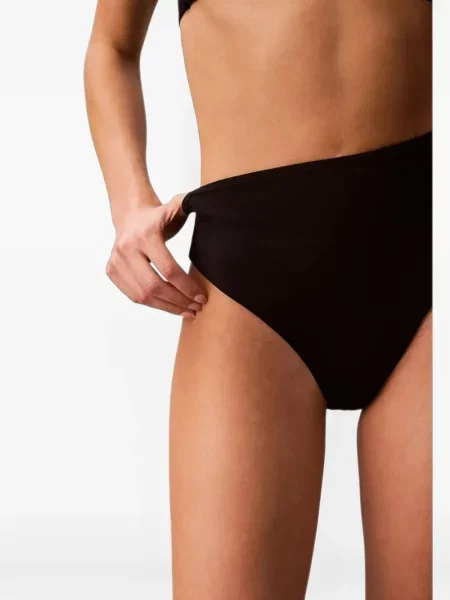 Bikini Calvin Klein Jeans cu talie înaltă negru