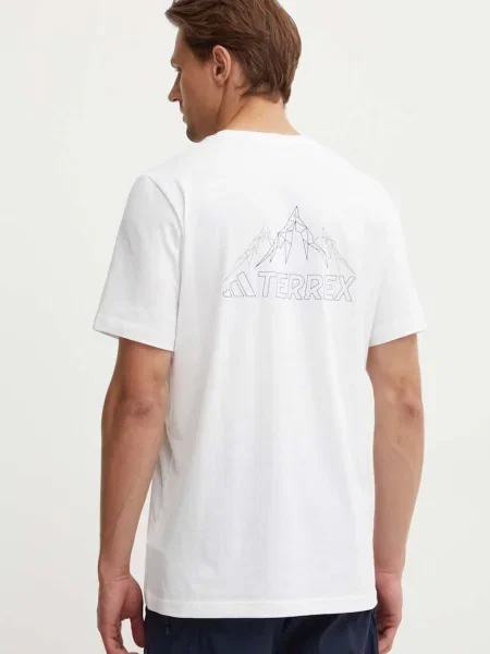 Тениска adidas TERREX с изчистен дизайн бяло
