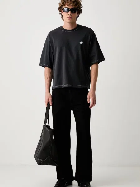 Adidas Originals tričko pánske Contrast Oversized sivá