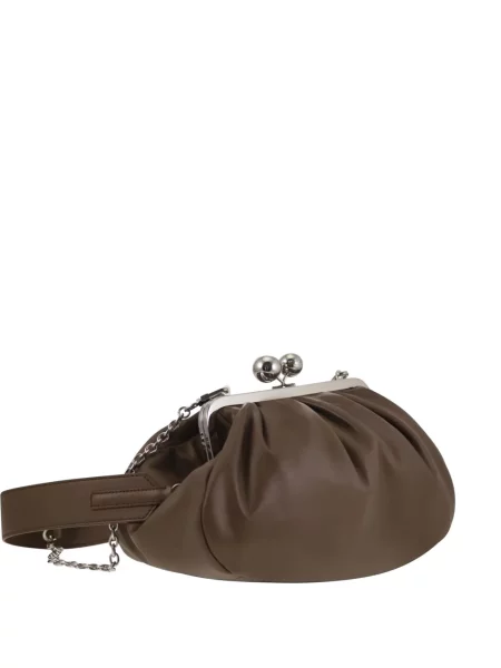 Geantă de călătorie Weekend Max Mara din piele maro