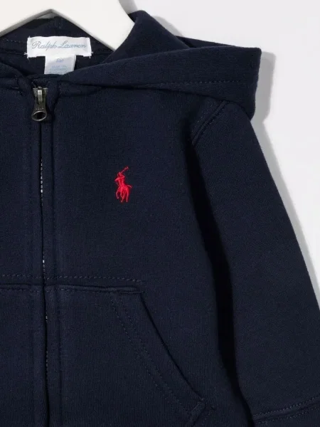 Суичър с качулка Polo Ralph Lauren синьо