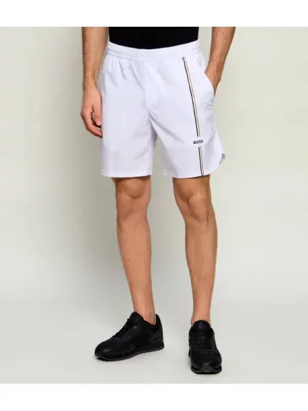 BOSS GREEN Pantaloni scurți SH_TOC Game 8 inch alb