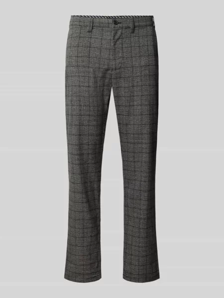 Chinosy o kroju slim fit z elastycznej mieszanki z szlufkami na pasek Christian Berg Men czarne