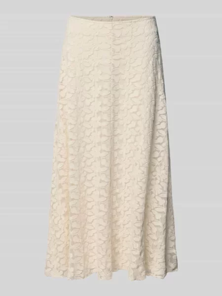 „Spódnica midi we wzór na całej powierzchni“ Jake*s Collection beżowa