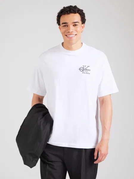 Calvin Klein Jeans Tričko čierna biela