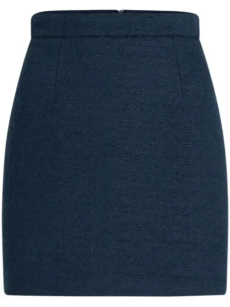 Fusta mini Patou din tweed albastru