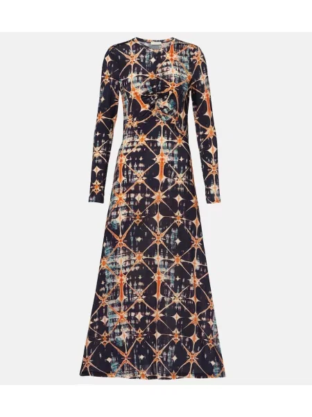 Rochie midi Ulla Johnson cu imagine din jerseu până la genunchi